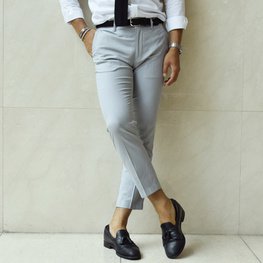 82-4823 COTTON fitty shark Men's ankle pants <Product No.1048>