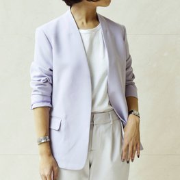 82-5422 MI-LIONE stretch Collarless jacket <Product No.995>